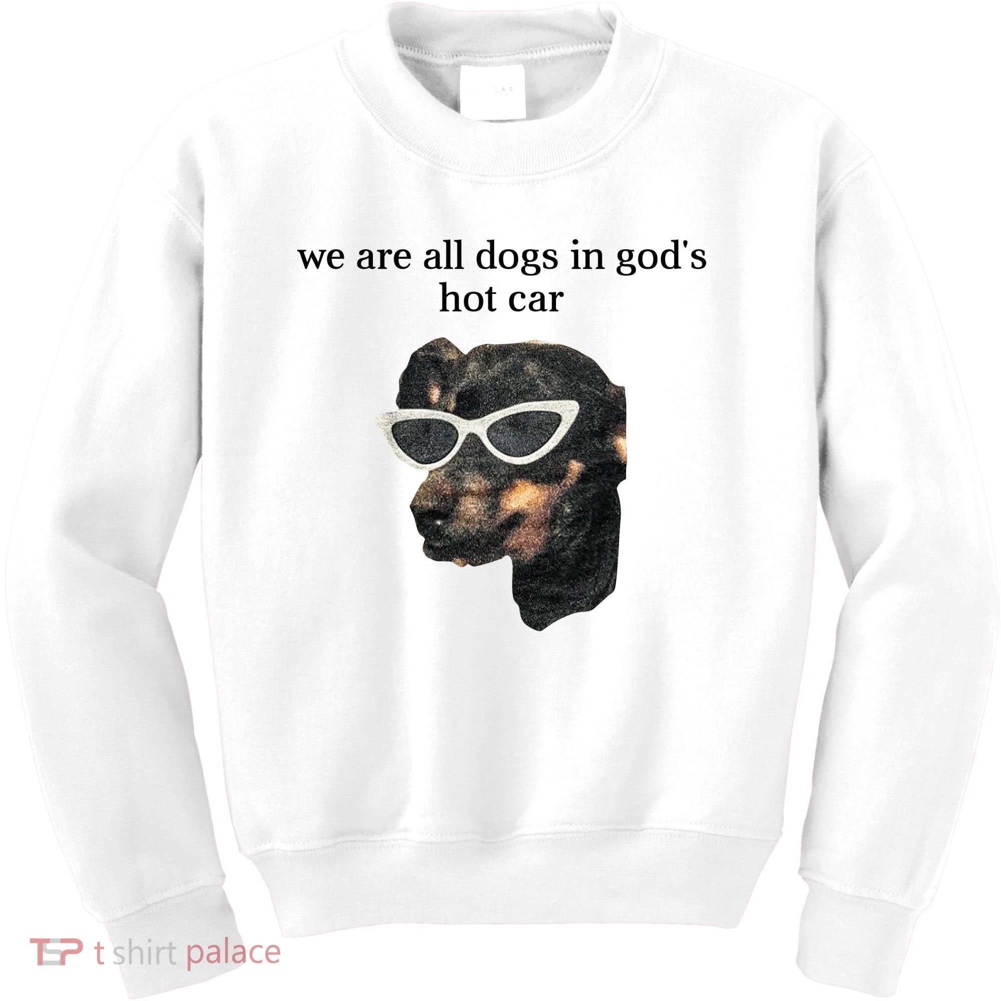 We Are All Dogs In God’S Hot Car Kids Sweatshirt