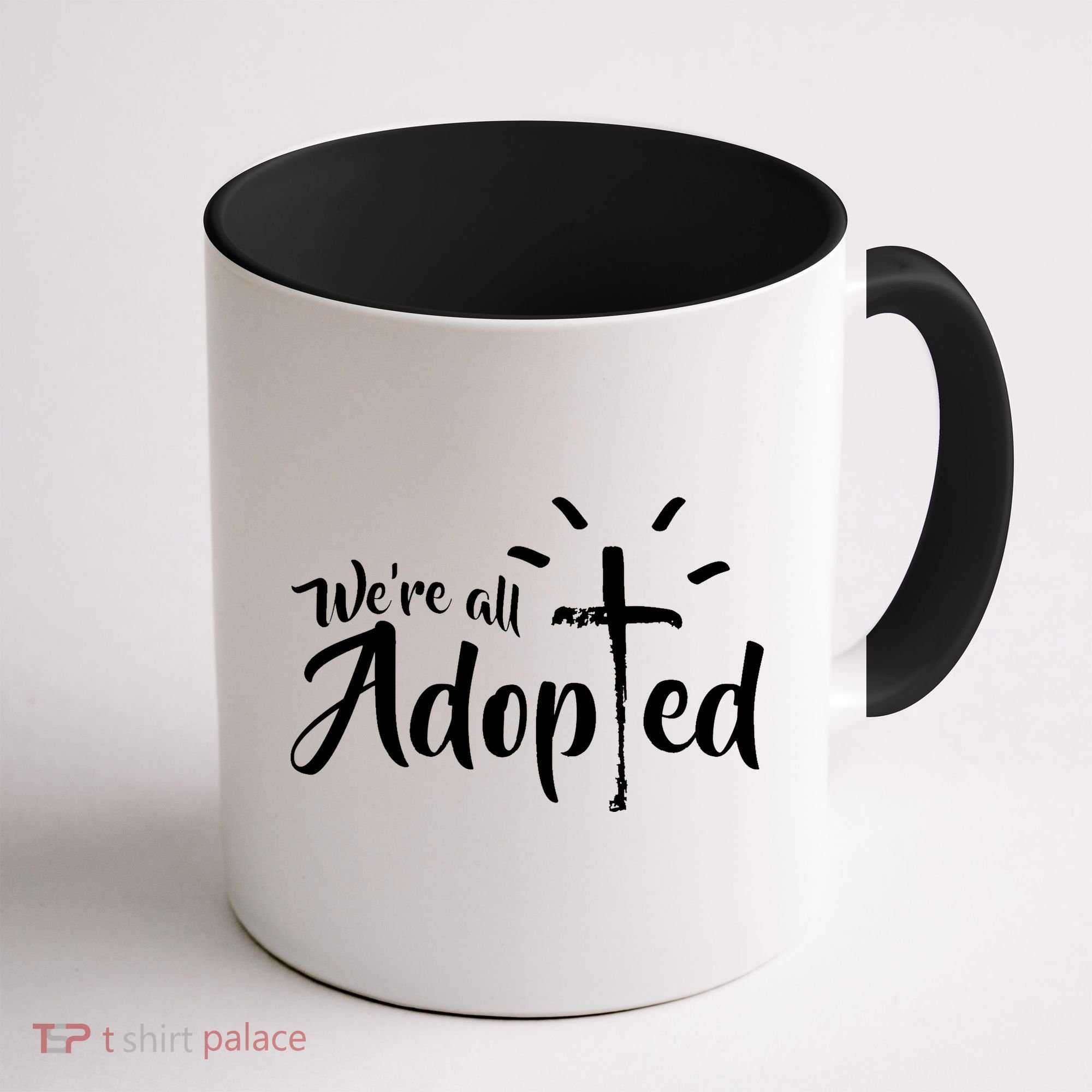 We're All Adopted Christian Cross Coffee Mug