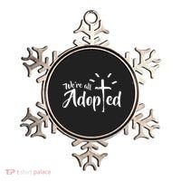We're All Adopted Christian Cross Ornament thumb 0