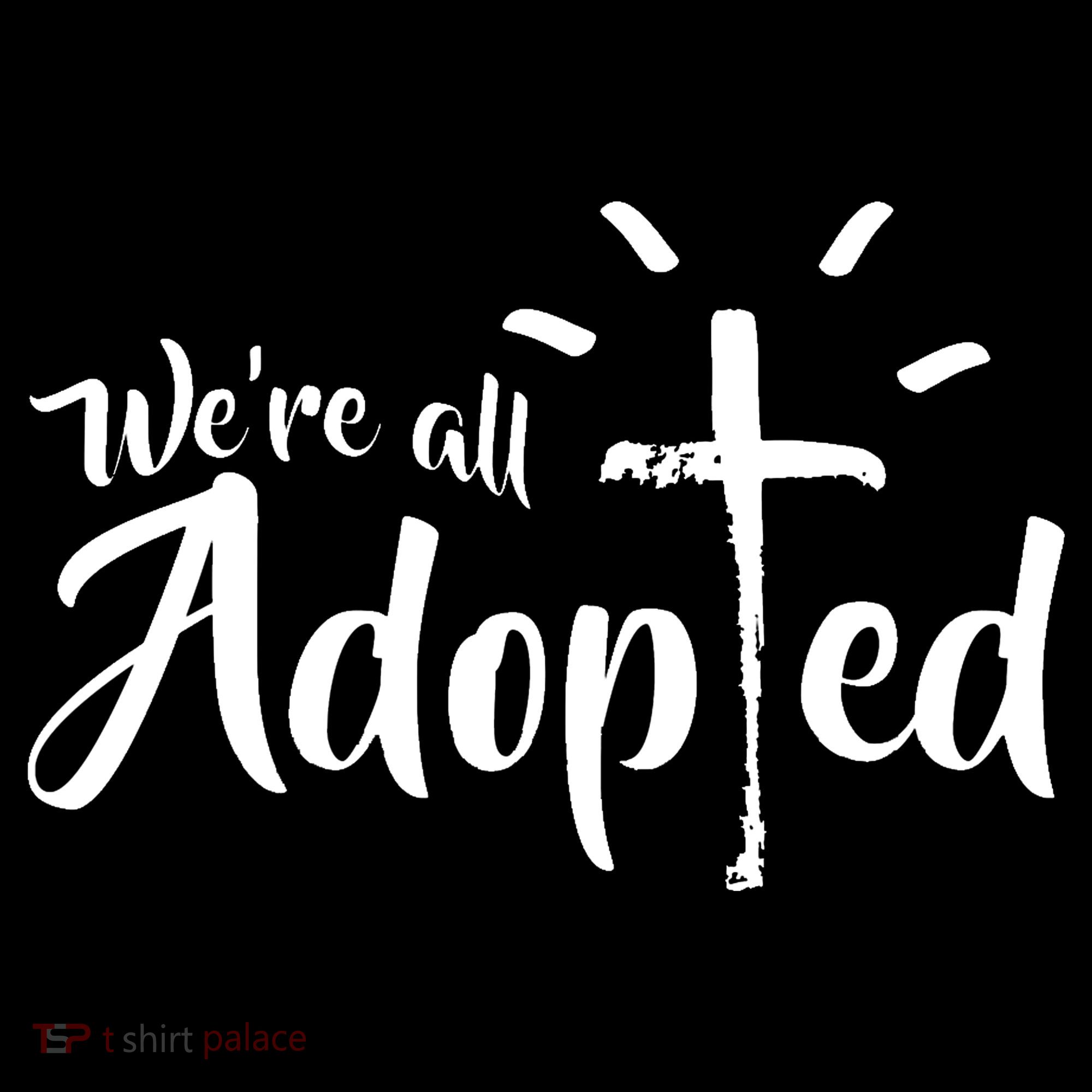 We're All Adopted Christian Cross Baby Bodysuit