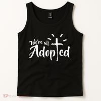 We're All Adopted Christian Cross Tank Top thumb 2