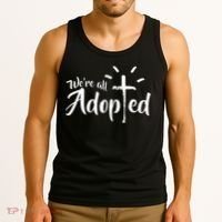 We're All Adopted Christian Cross Tank Top thumb 3