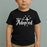 We're All Adopted Christian Cross Toddler T-Shirt thumb 2
