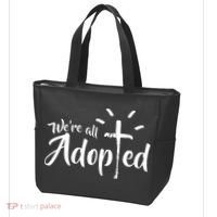 We're All Adopted Christian Cross Tote Bag thumb 3