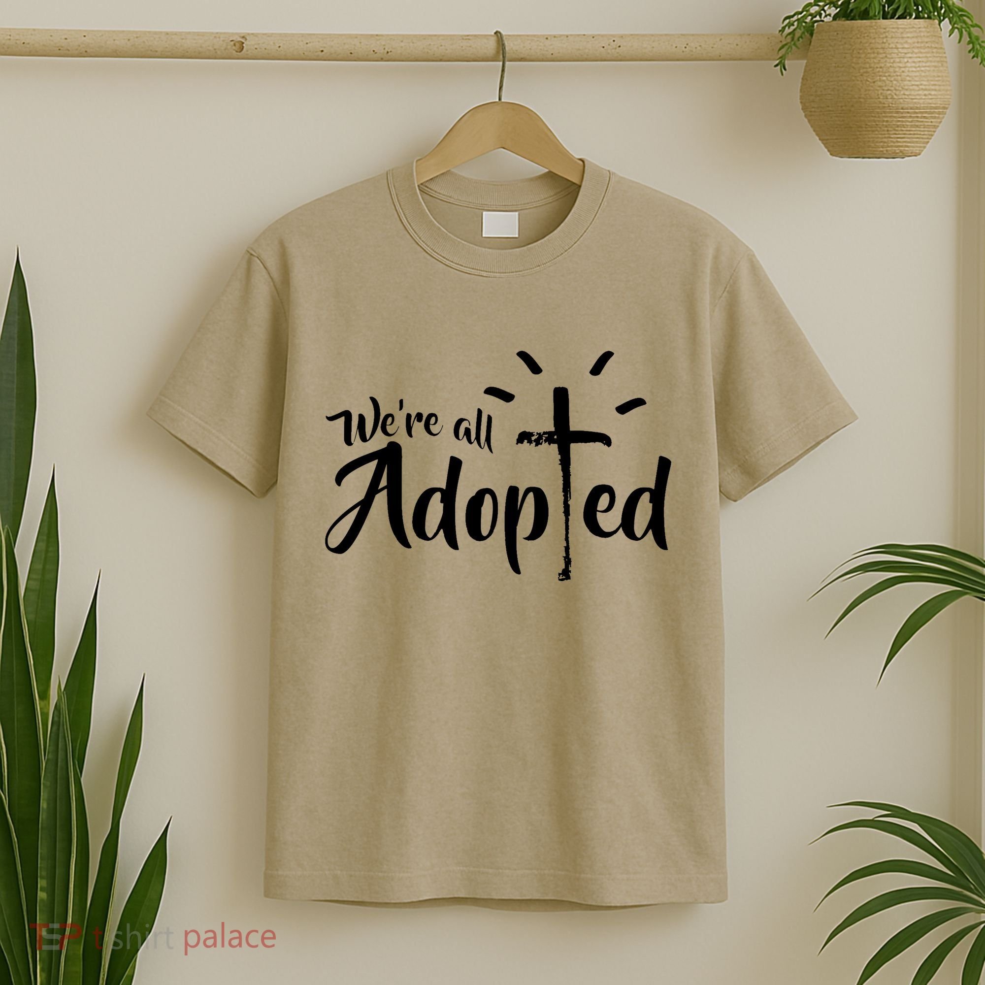 We're All Adopted Christian Cross T-Shirt