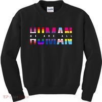We Are All Human LGBT Pride Kids Sweatshirt thumb 0