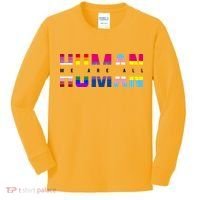 We Are All Human LGBT Pride Kids Long Sleeve Shirt thumb 0