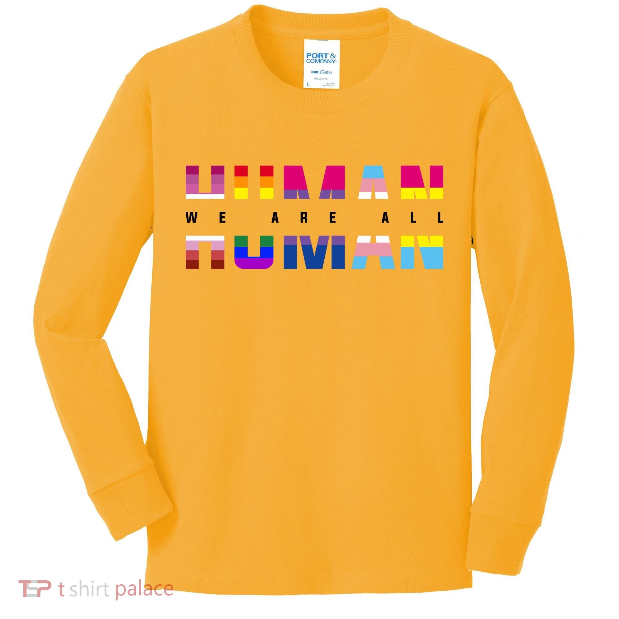 We Are All Human LGBT Pride Kids Long Sleeve Shirt