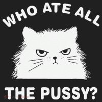 Who Ate All The Pussy Funny Cat Meme Humor Quote Sarcastic Hat thumb 2