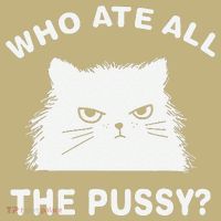 Who Ate All The Pussy Funny Cat Meme Humor Quote Sarcastic Mousepad thumb 1