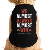 We Almost Always Almost Win Cleveland Football Funny Gift Doggie Tank thumb 0