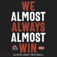 We Almost Always Almost Win Cleveland Football Funny Gift Beanie thumb 2