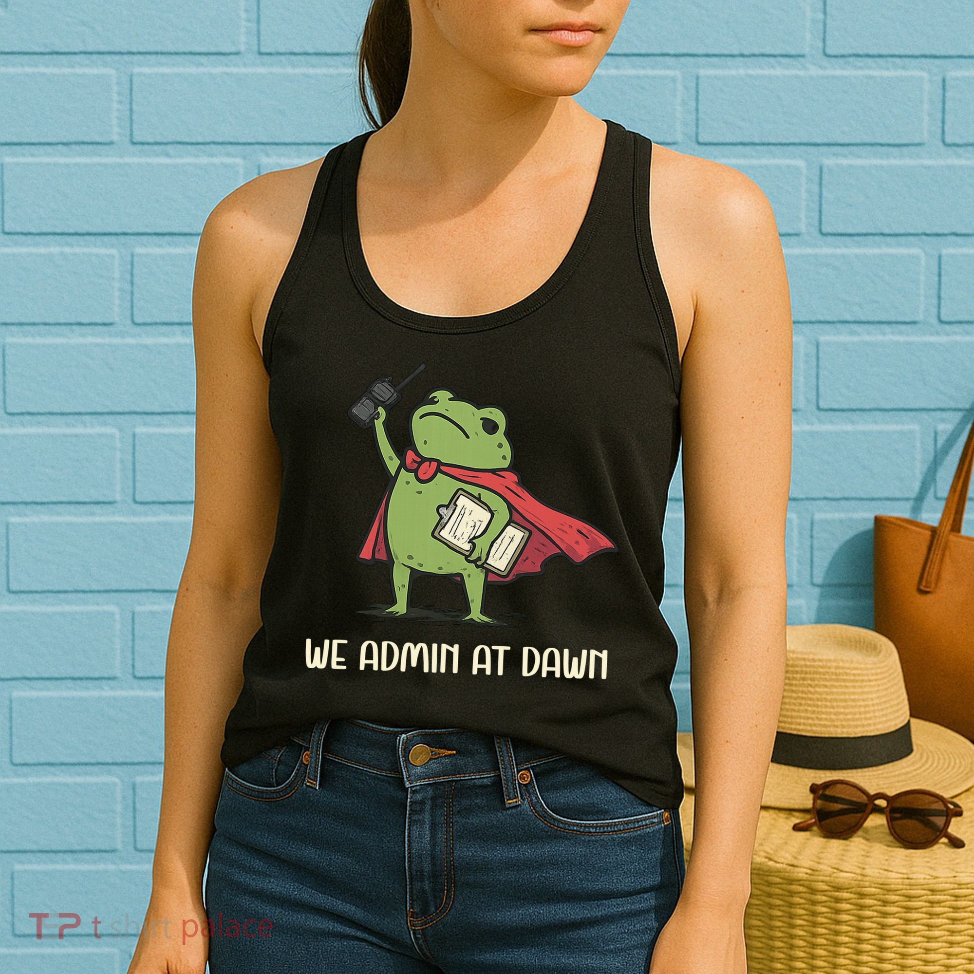 We Admin At Dawn Assistant Principal Frog Women's Tank Top
