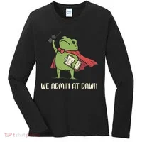 We Admin At Dawn Assistant Principal Frog Women's Long Sleeve Shirt thumb 0