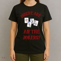 Where Are All The Jokers Funny Mahjong T-Shirt thumb 4