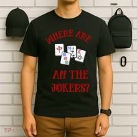 Where Are All The Jokers Funny Mahjong T-Shirt thumb 6