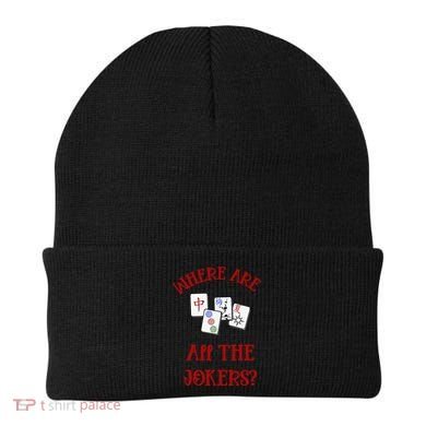 Where Are All The Jokers Funny Mahjong Beanie