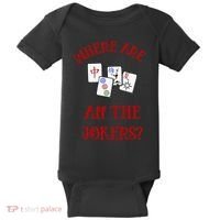 Where Are All The Jokers Funny Mahjong Baby Bodysuit thumb 0