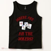 Where Are All The Jokers Funny Mahjong Tank Top thumb 2