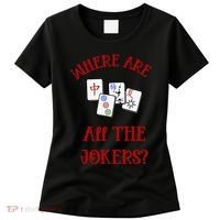 Where Are All The Jokers Funny Mahjong Women's T-Shirt thumb 0