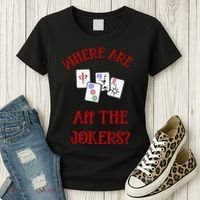 Where Are All The Jokers Funny Mahjong Women's T-Shirt thumb 3