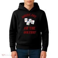 Where Are All The Jokers Funny Mahjong Kids Hoodie thumb 4