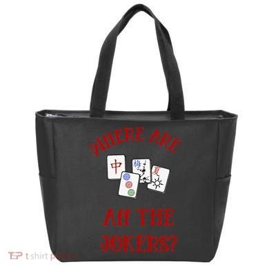Where Are All The Jokers Funny Mahjong Tote Bag