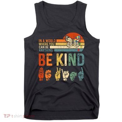 World Autism Awareness Day Hands Signs Autism Puzzle Tank Top