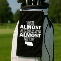 We Almost Always Almost Win Nebraska Map Funny Golf Towel thumb 2
