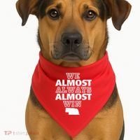 We Almost Always Almost Win Nebraska Map Funny USA-Made Doggie Bandana thumb 1