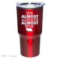 We Almost Always Almost Win Nebraska Map Funny Tumbler thumb 0