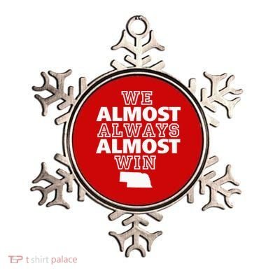 We Almost Always Almost Win Nebraska Map Funny Ornament