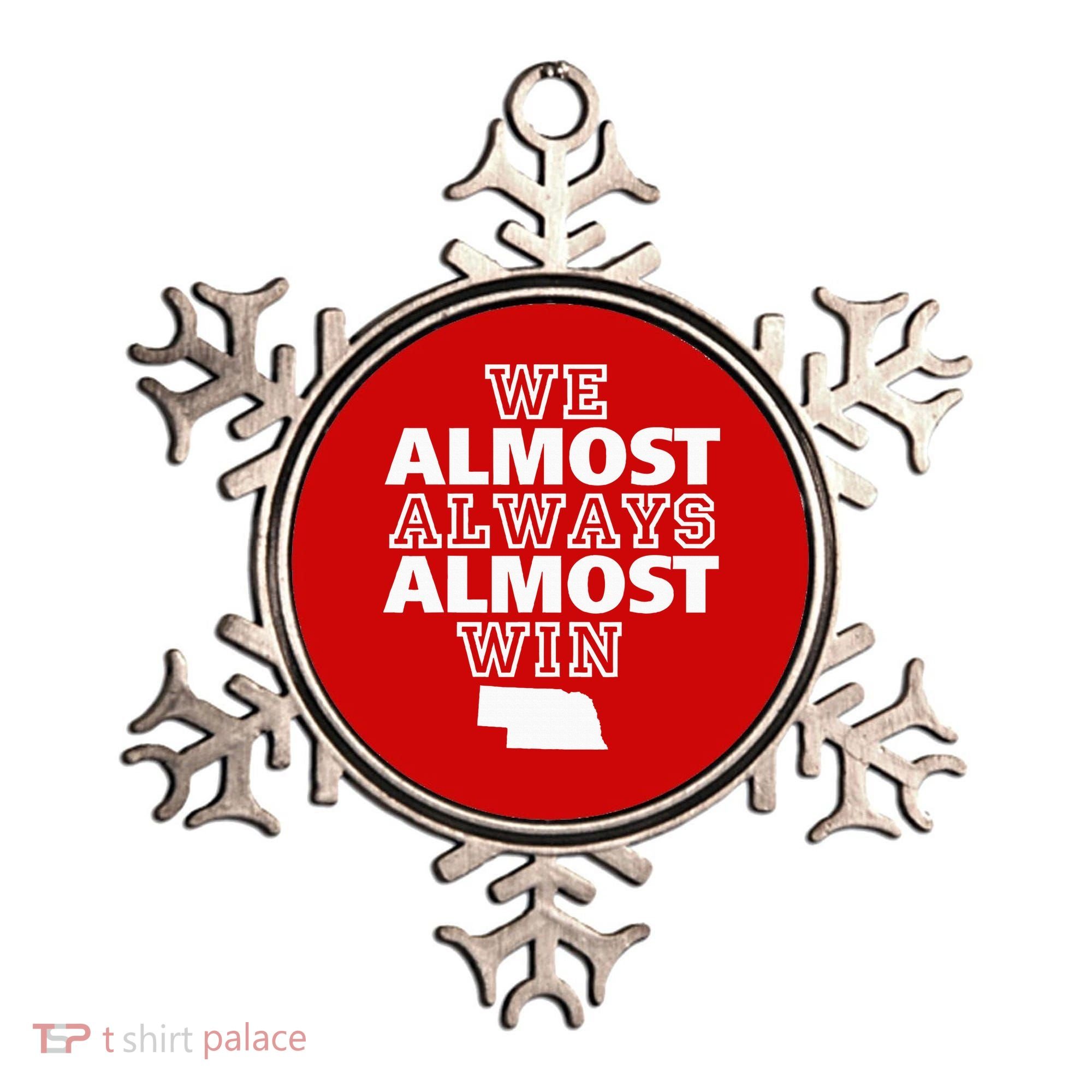 We Almost Always Almost Win Nebraska Map Funny Ornament