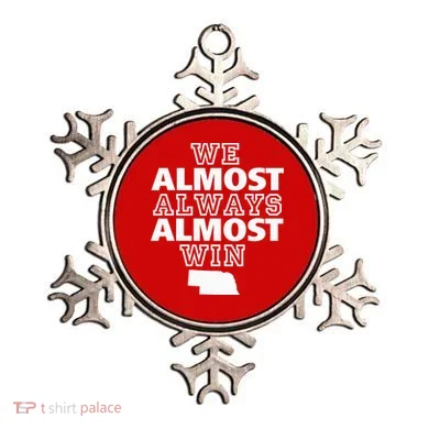 We Almost Always Almost Win Nebraska Map Funny Ornament