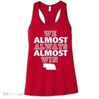 We Almost Always Almost Win Nebraska Map Funny Women's Tank Top thumb 0