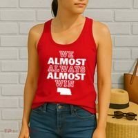 We Almost Always Almost Win Nebraska Map Funny Women's Tank Top thumb 2