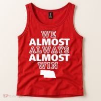 We Almost Always Almost Win Nebraska Map Funny Tank Top thumb 2