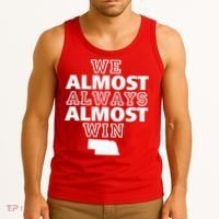 We Almost Always Almost Win Nebraska Map Funny Tank Top thumb 3