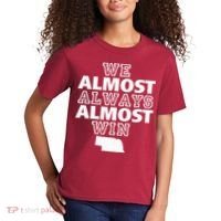 We Almost Always Almost Win Nebraska Map Funny Kids T-Shirt thumb 2