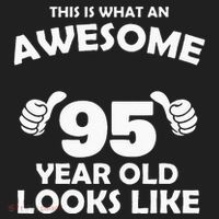 What An Awesome 95 Year Old Looks Like Birthday Bday Golf Towel thumb 3