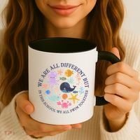 We Are All Different But In This School We All Swim Together Coffee Mug thumb 3