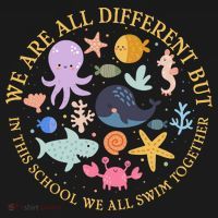 We Are All Different But In This School We All Swim Together Ornament thumb 1