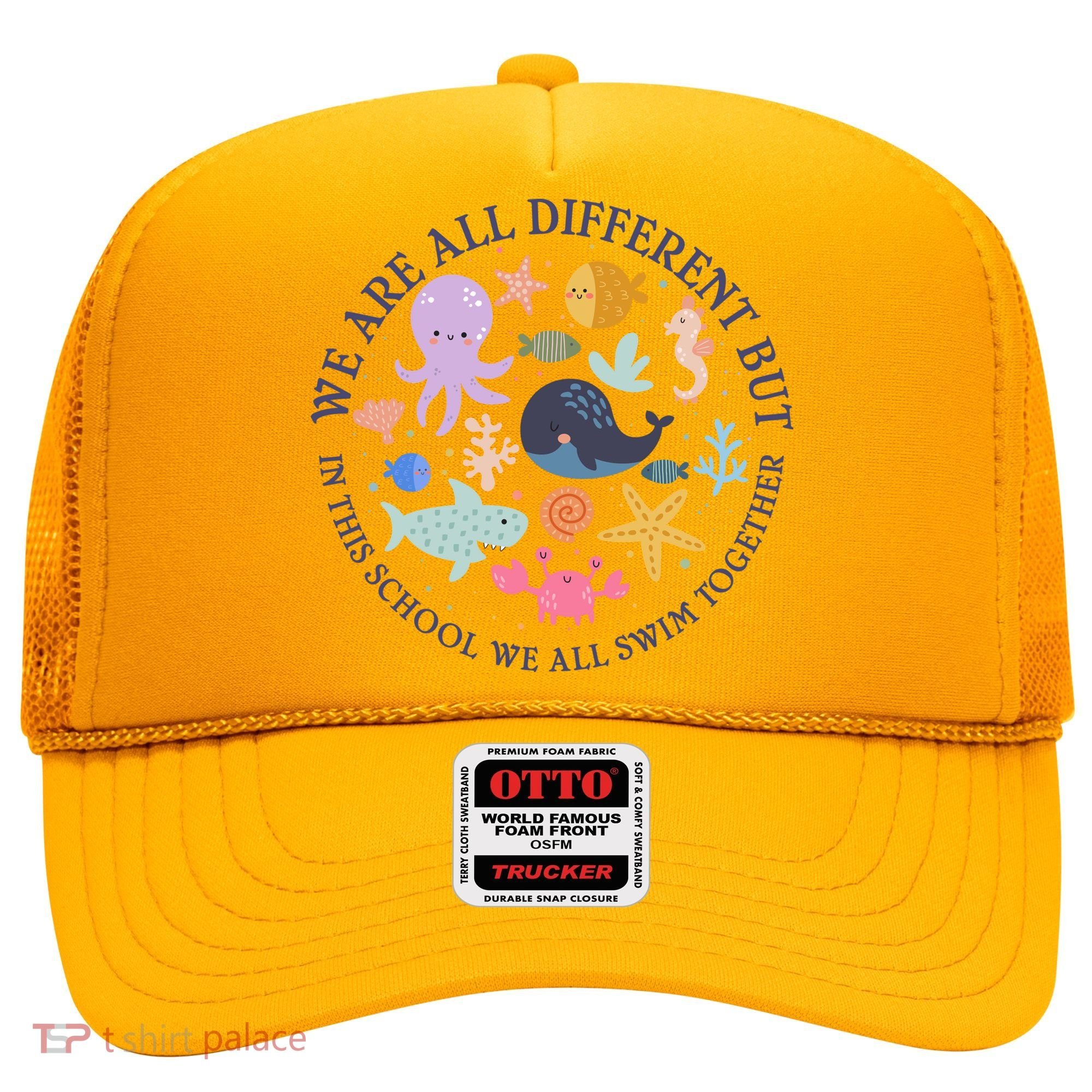 We Are All Different But In This School We All Swim Together Hat