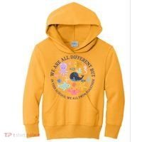 We Are All Different But In This School We All Swim Together Kids Hoodie thumb 0