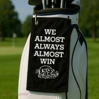 We Almost Always Almost Win Arkansas Golf Towel thumb 2