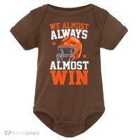 We Almost Always Almost Win Funny Football Fan Baby Bodysuit thumb 0