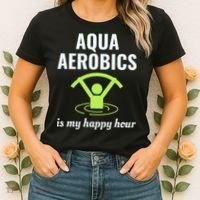 Water Aerobics Aquatic Fitness Aqua Exercise Workout Funny Women's T-Shirt thumb 2