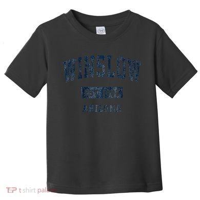 Winslow Arizona Az Vintage Established Raglan Toddler T-Shirt