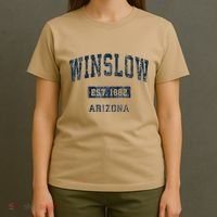 Winslow Arizona Az Vintage Established Raglan T-Shirt thumb 4