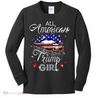 Womens All American Trump Girl Kids Long Sleeve Shirt thumb 0